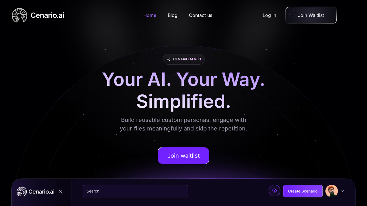Cenario.ai screenshot