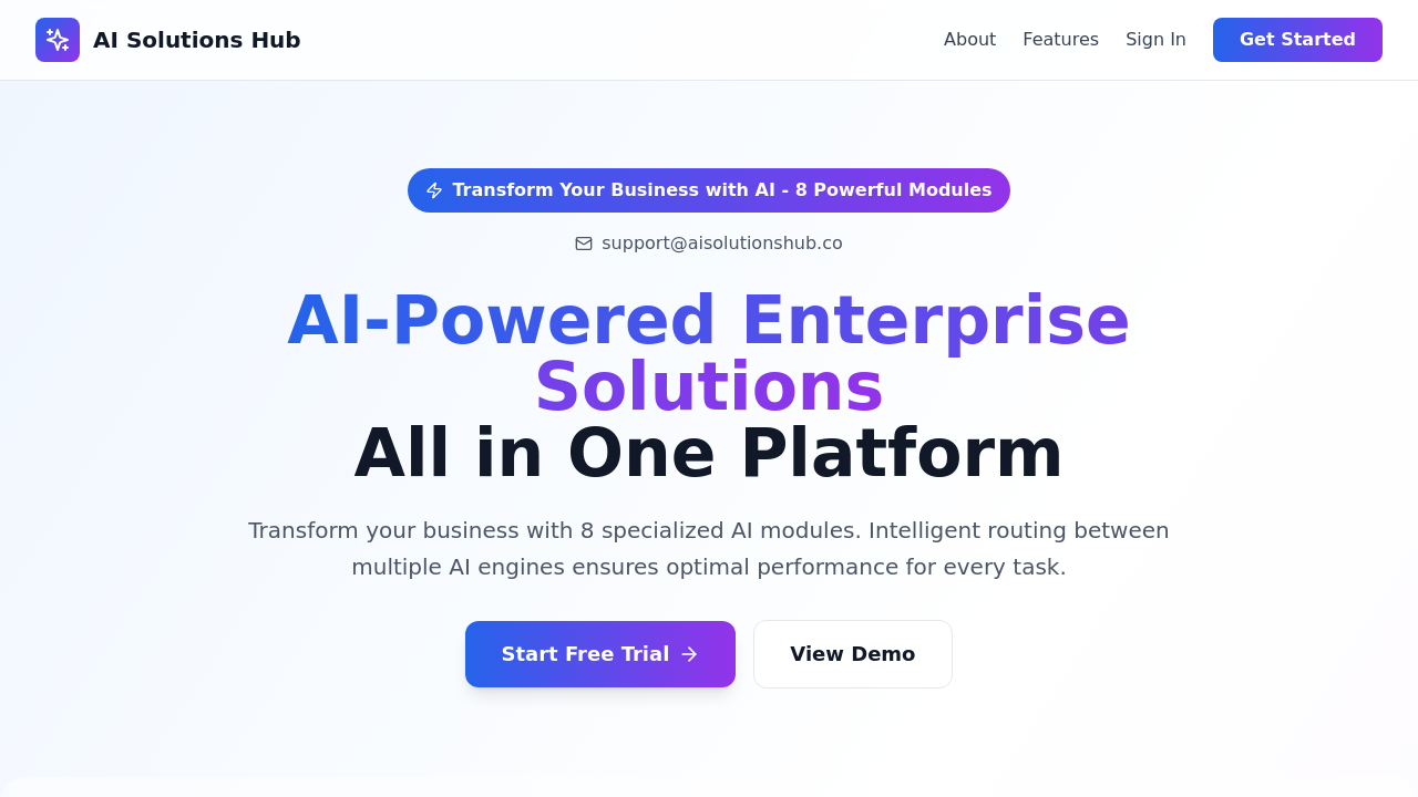 AI Solutions Hub screenshot