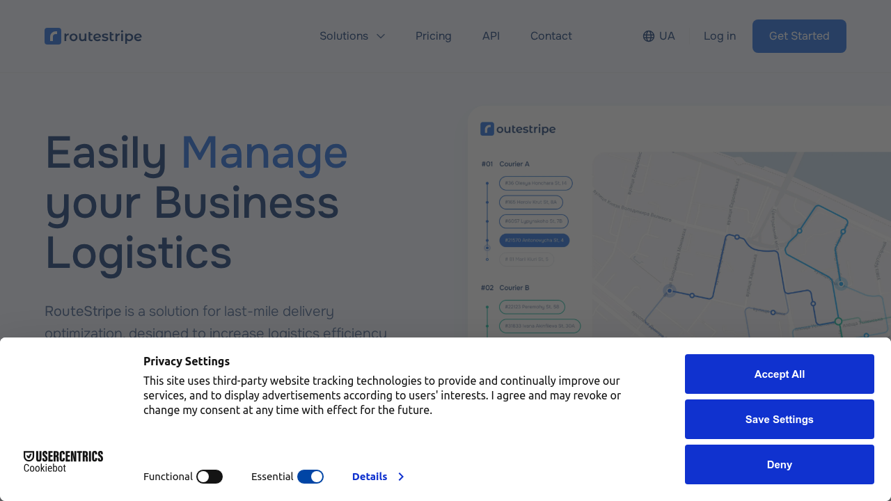Route Stripe screenshot