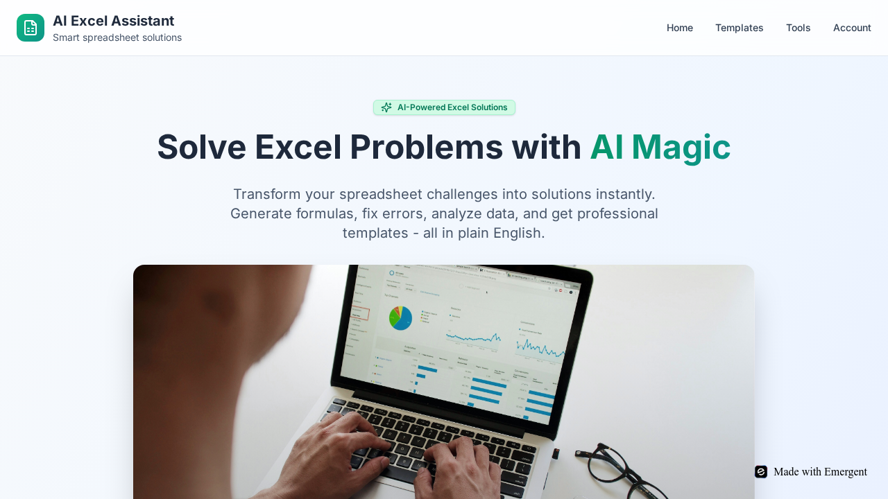 AI Excel Assistant screenshot