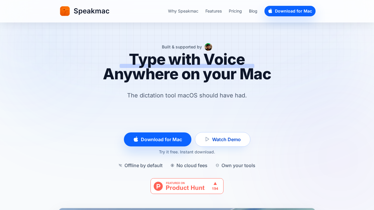Speakmac screenshot