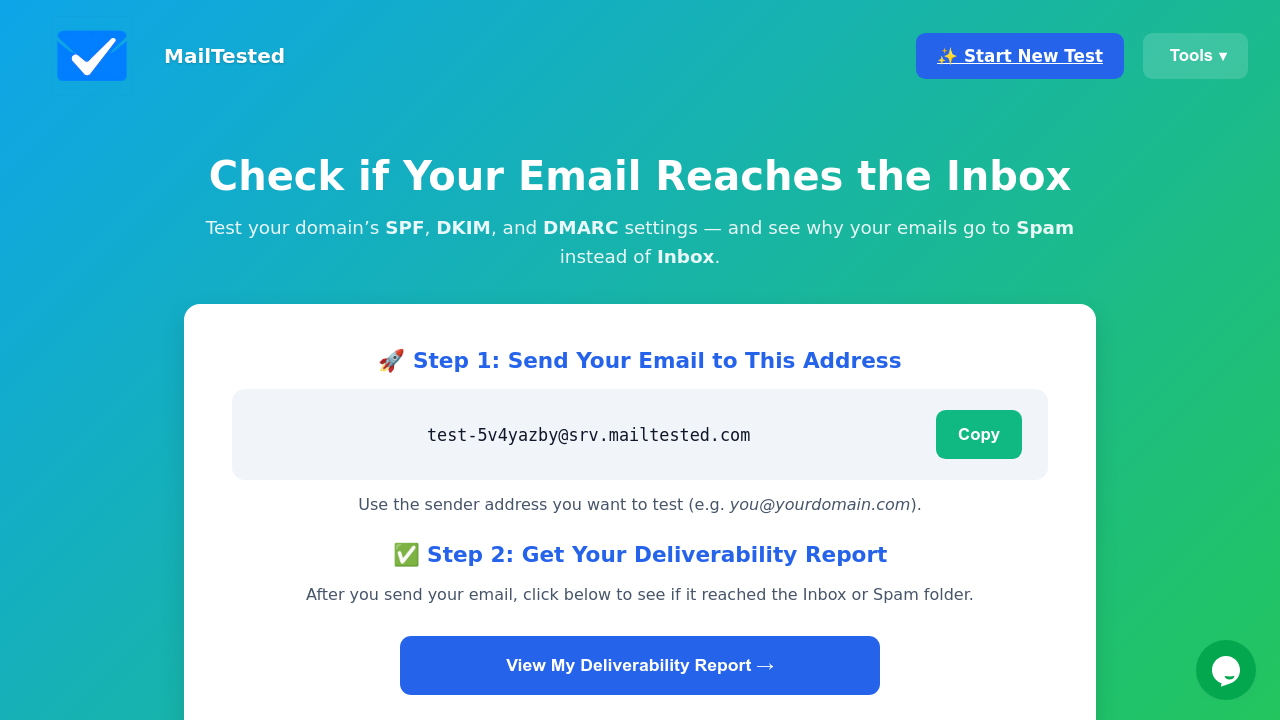 MailTested screenshot