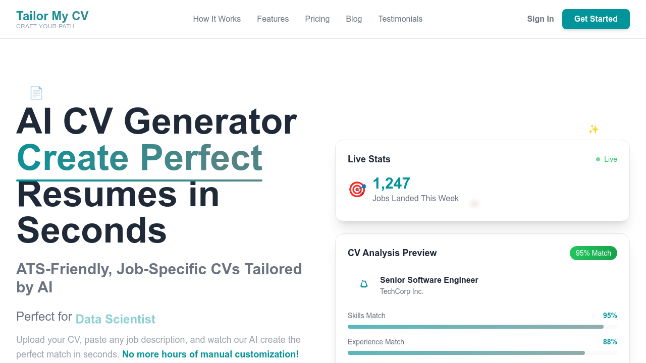 Tailor My CV screenshot