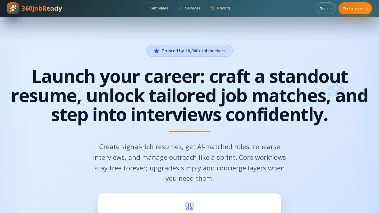 360JobReady screenshot