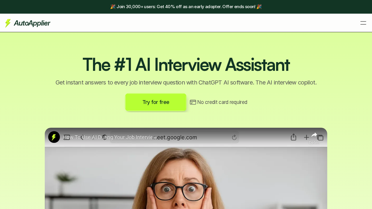 AutoApplier Interview Buddy screenshot