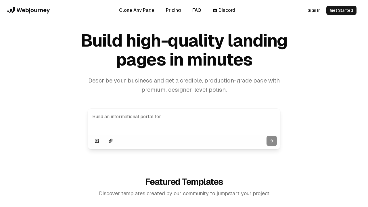 Webjourney screenshot