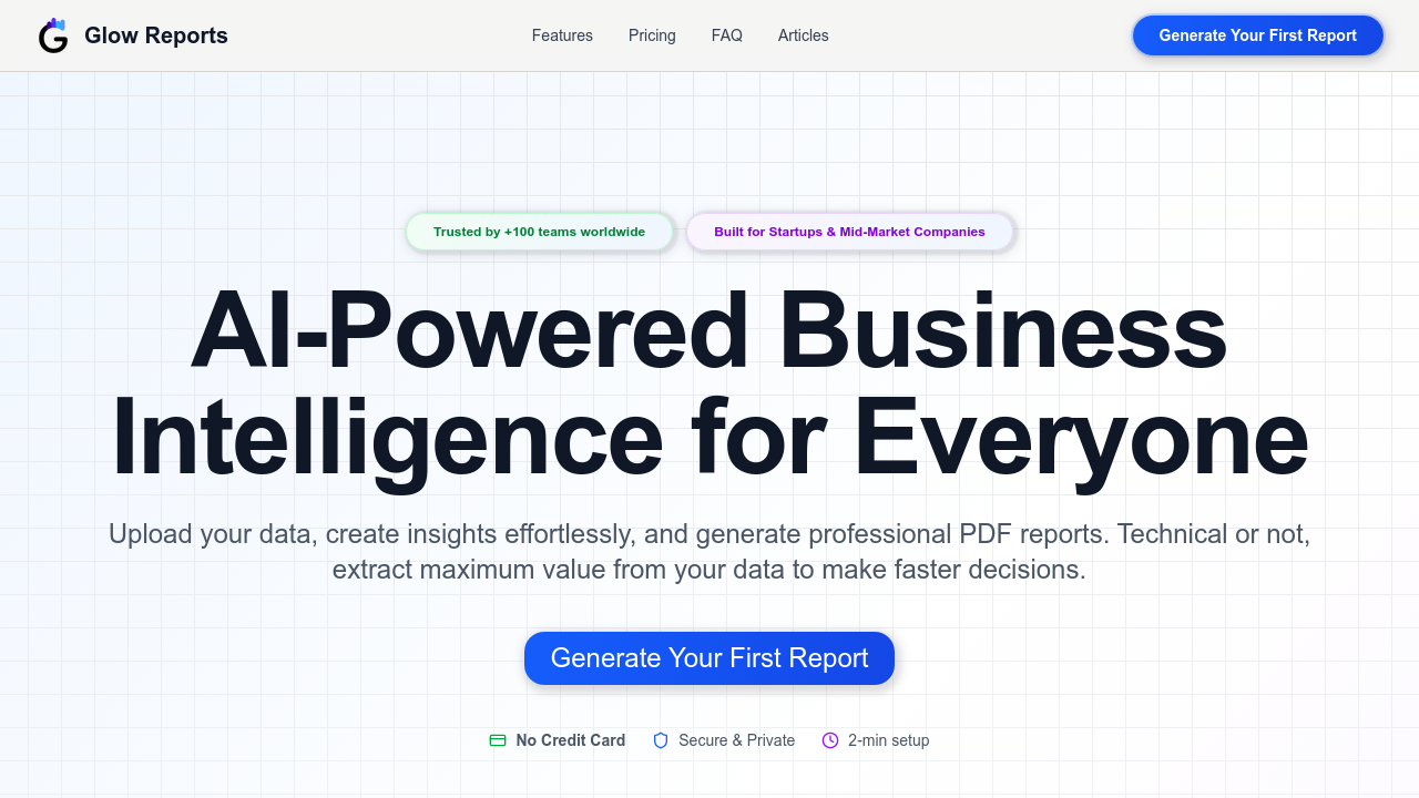 Glow Reports V1 screenshot