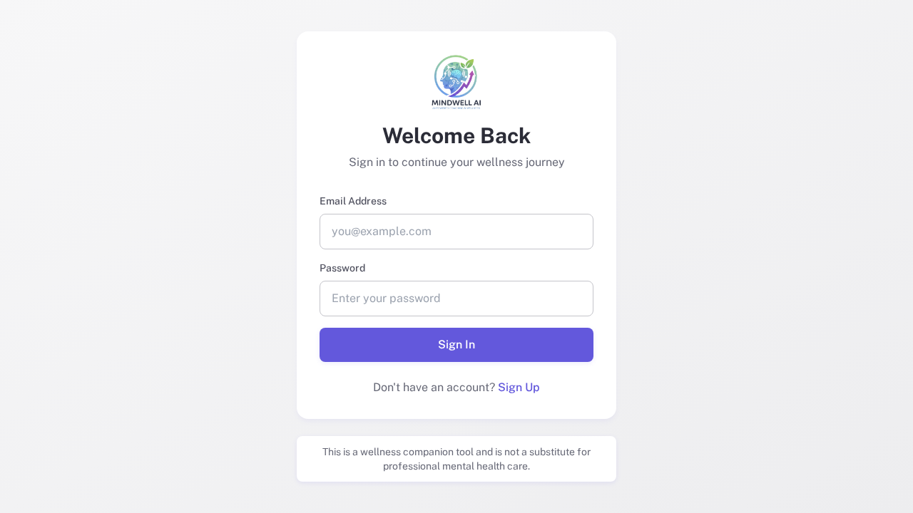 Mindwell AI screenshot