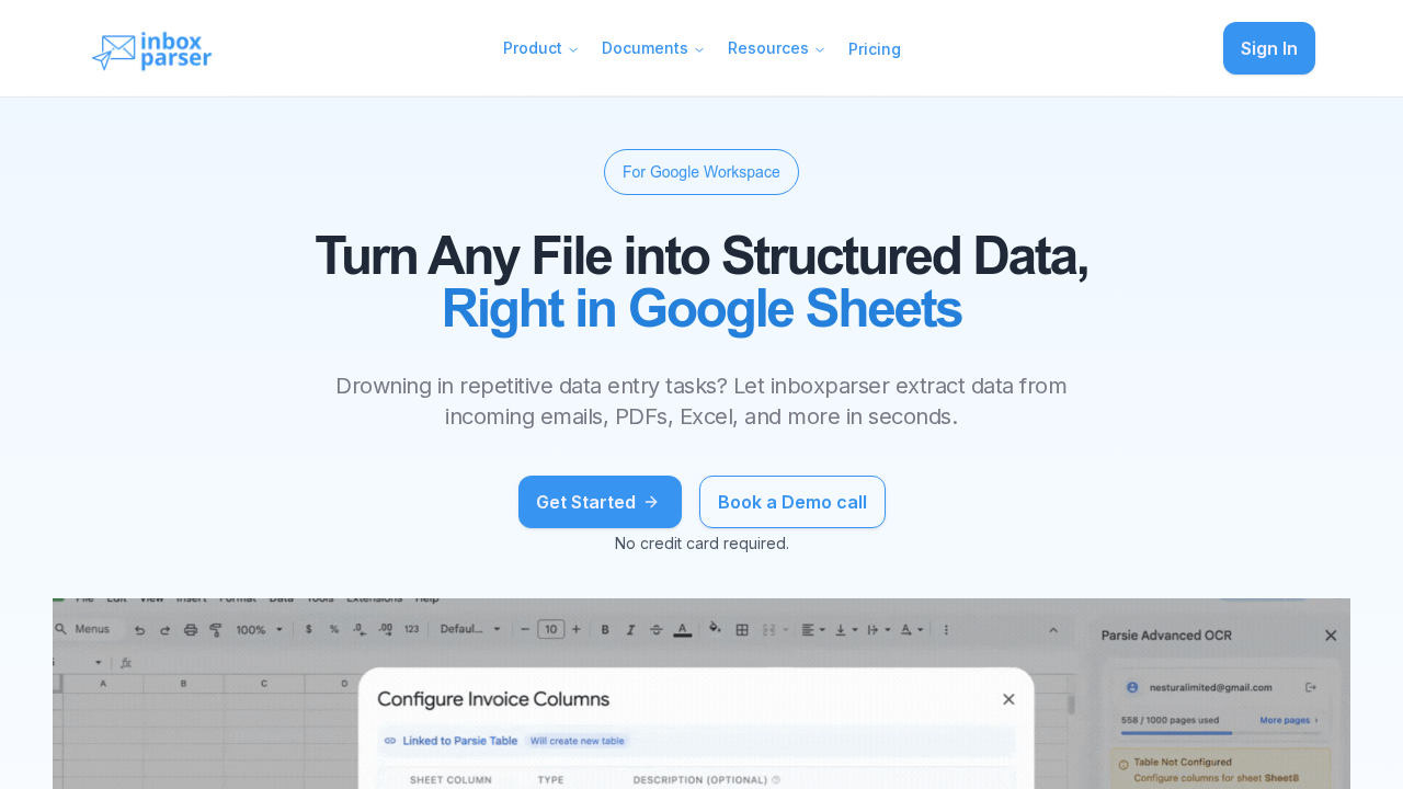 InboxParser screenshot