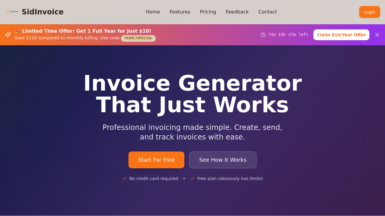 SidInvoice screenshot