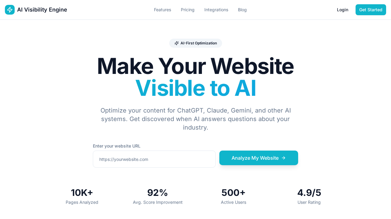 AI Visibility Engine screenshot