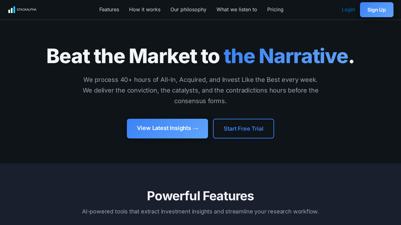 StackAlpha.ai screenshot