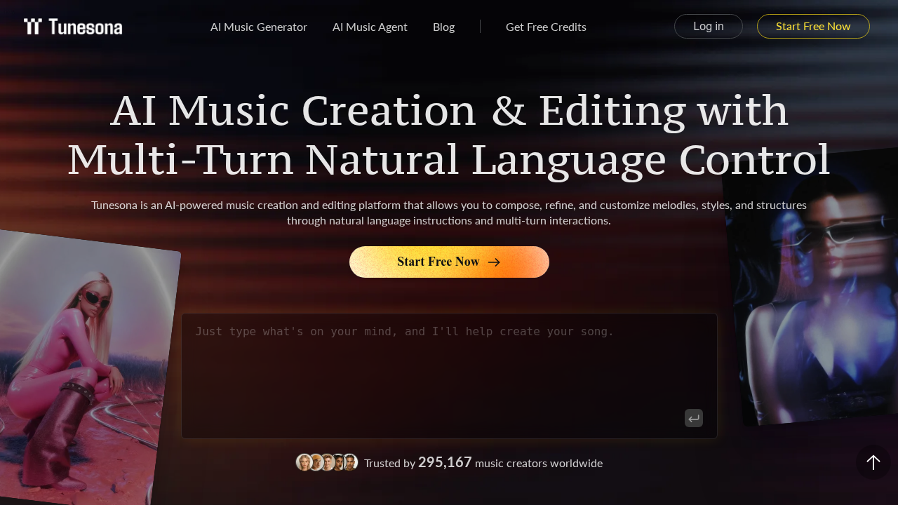 Tunesona AI Music Agent screenshot