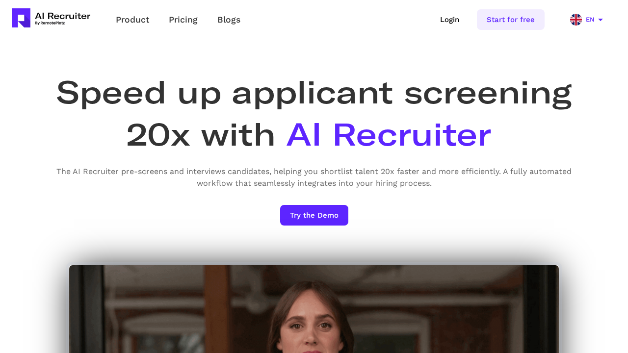AI Recruiter screenshot