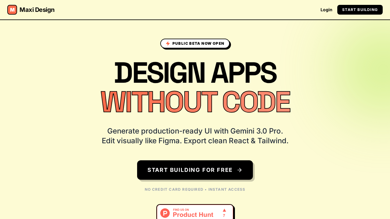 Maxi Design screenshot