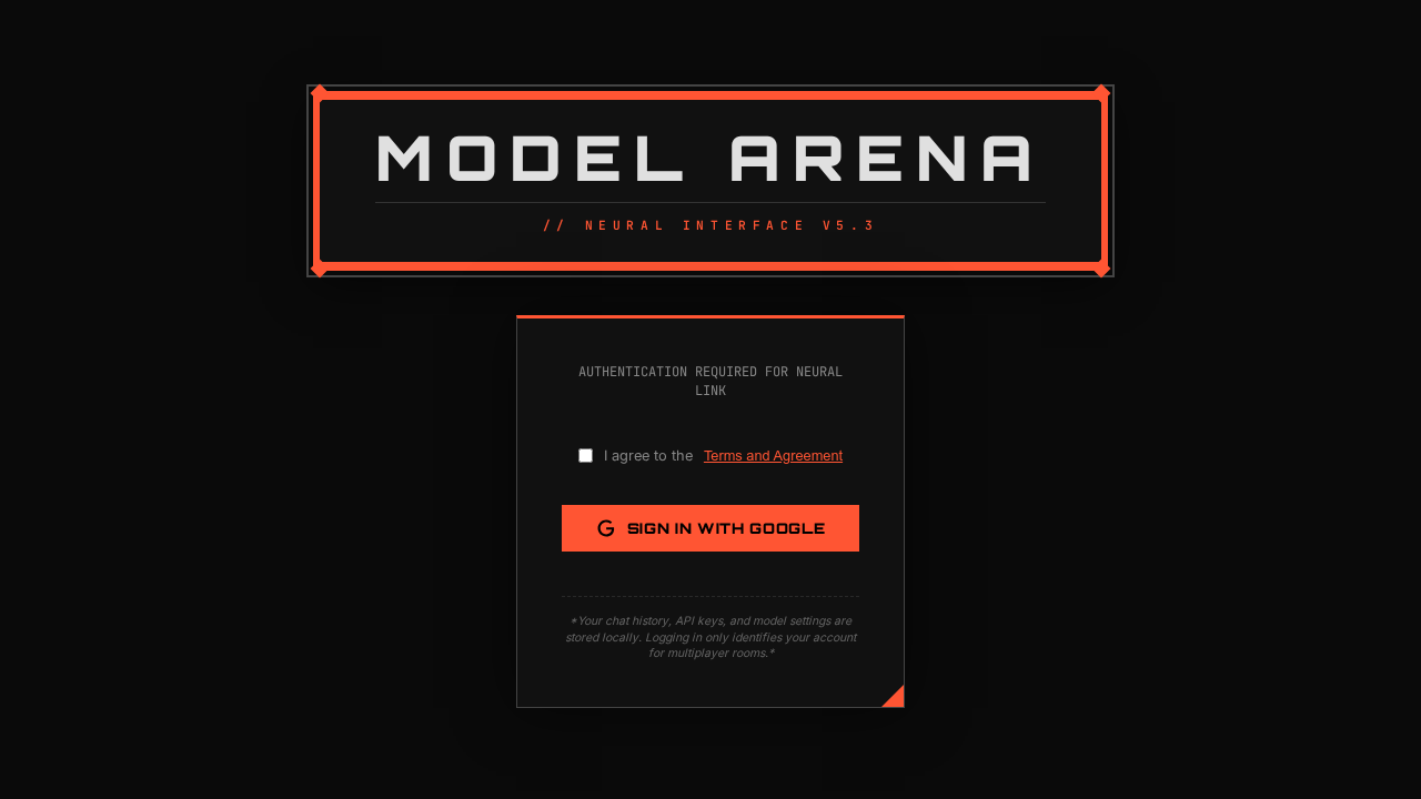 Model Arena screenshot
