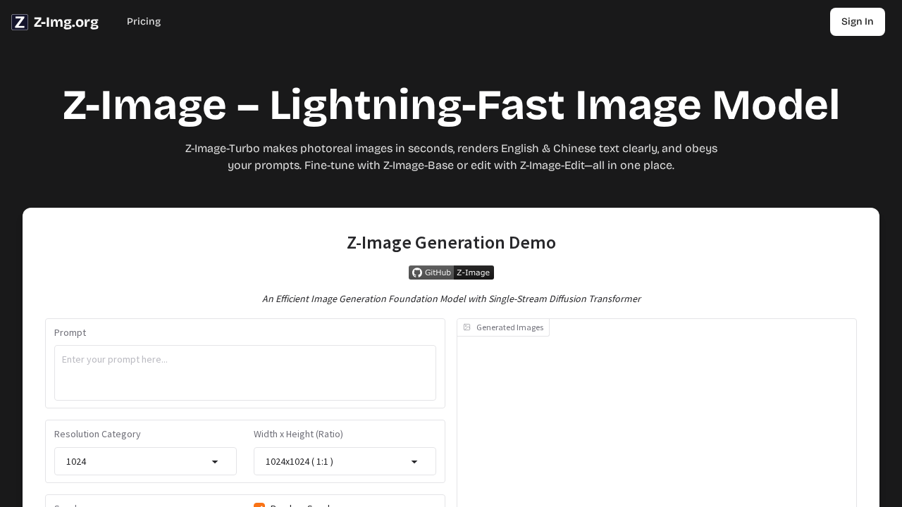 Z-Img.org screenshot