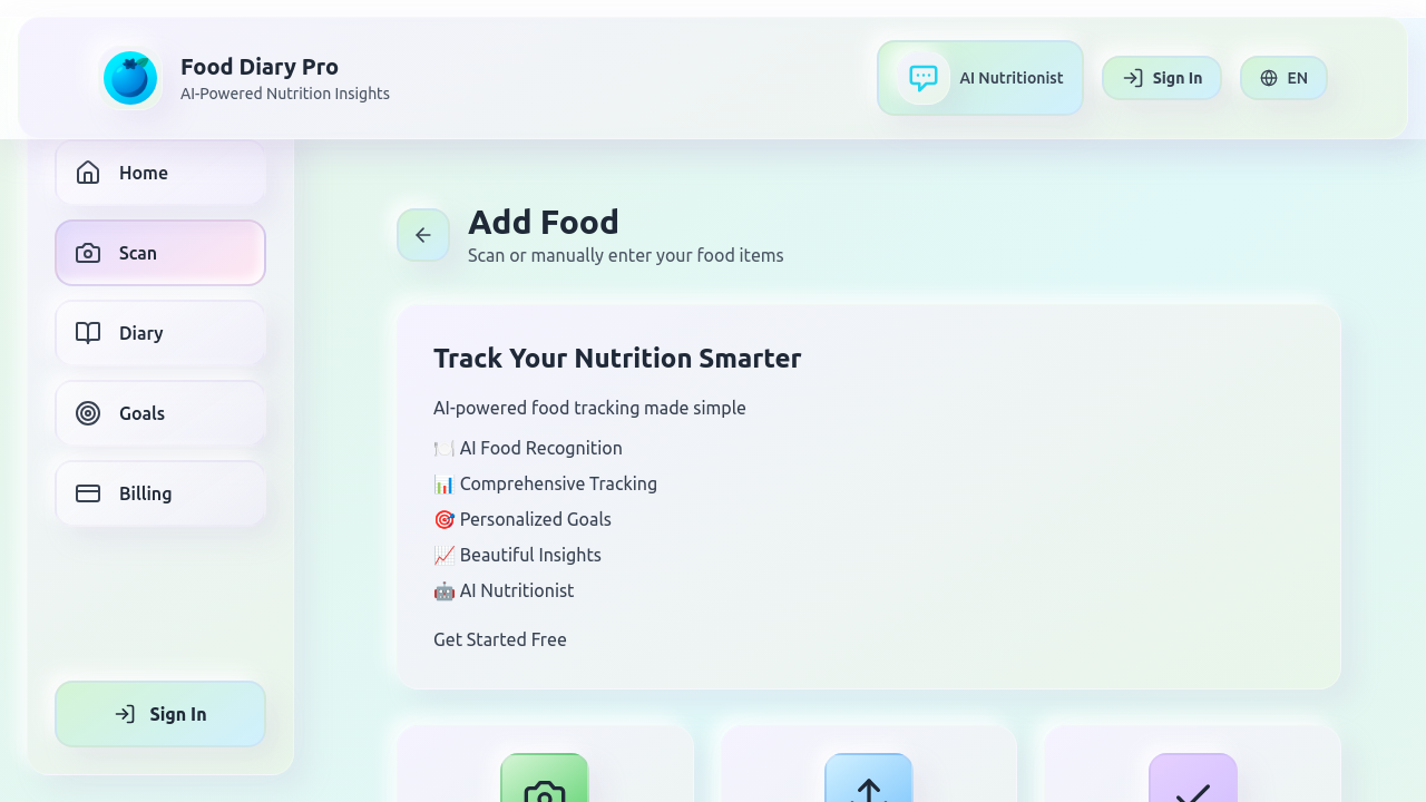 Food Diary Pro screenshot