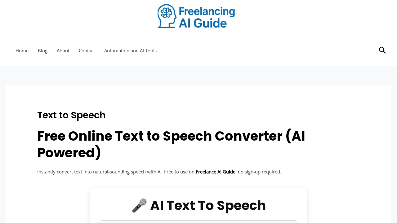 Free Text-to-Speech Converter screenshot