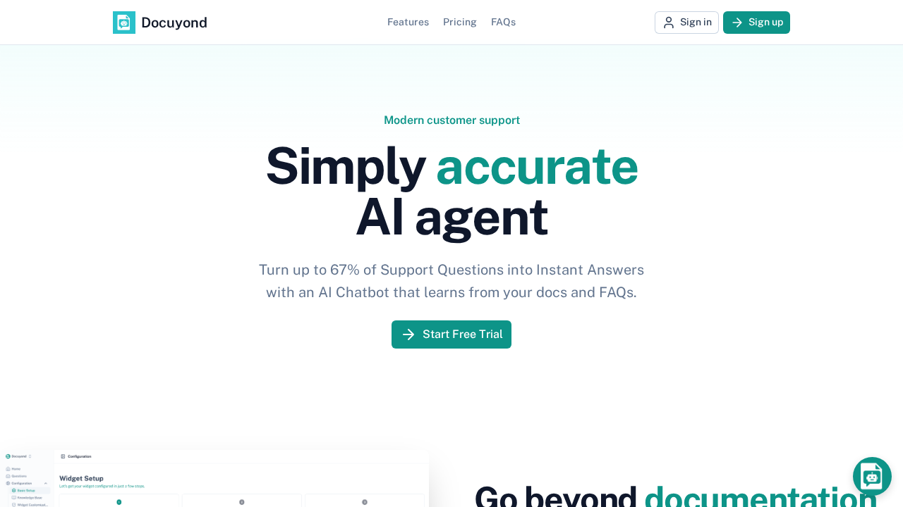Docuyond - Accurate AI agent screenshot