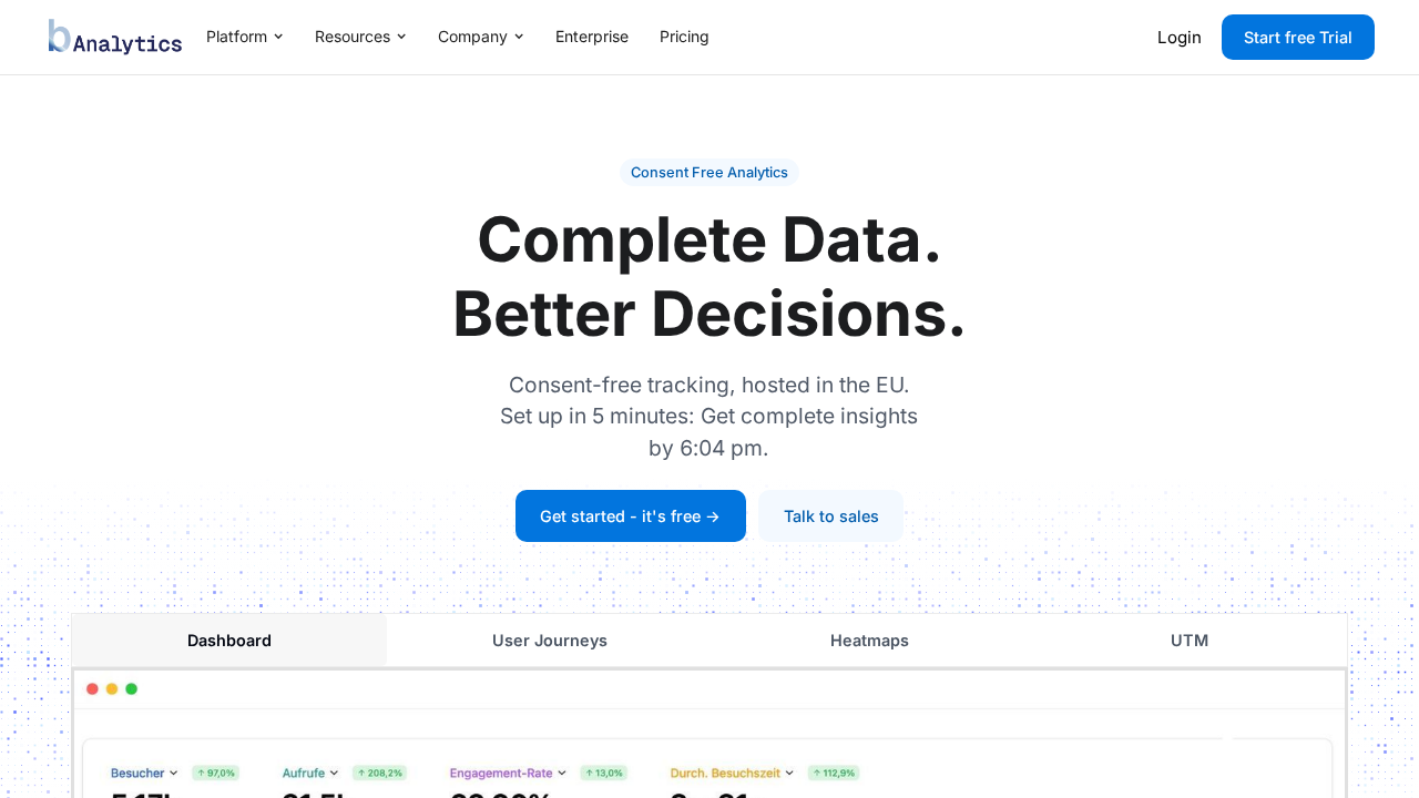 bchic Analytics screenshot