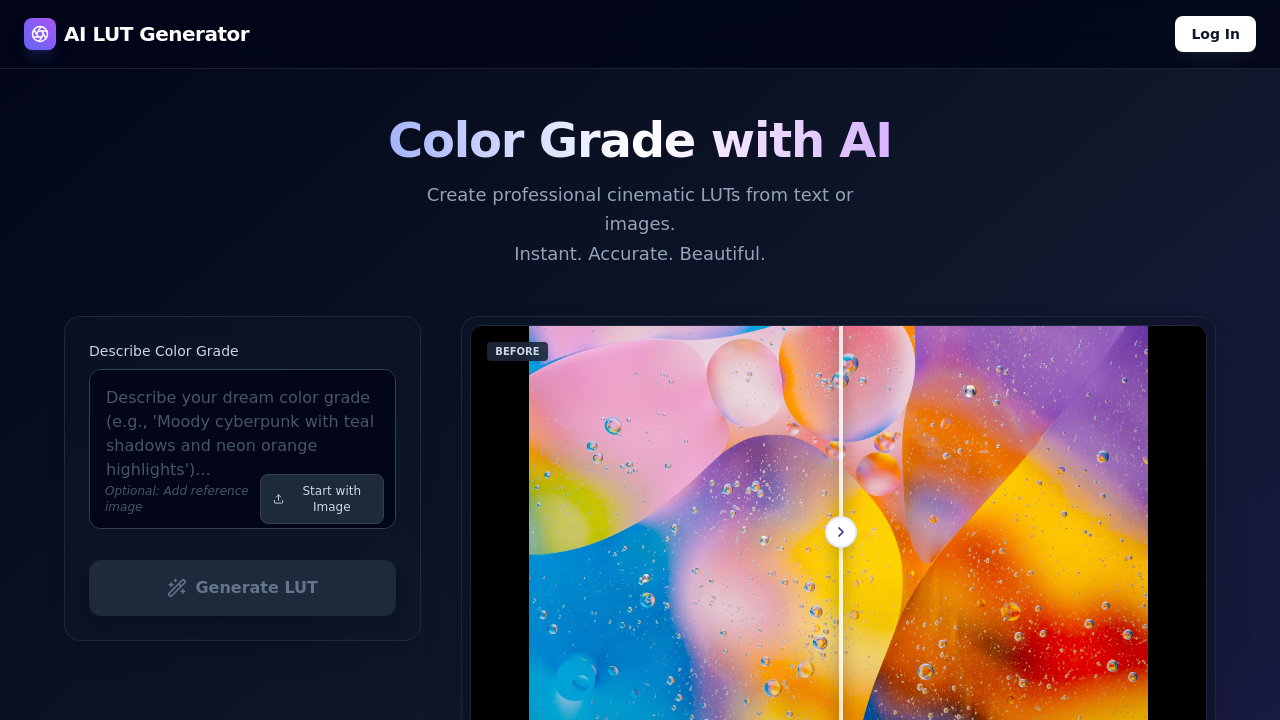 AI LUT Generator screenshot
