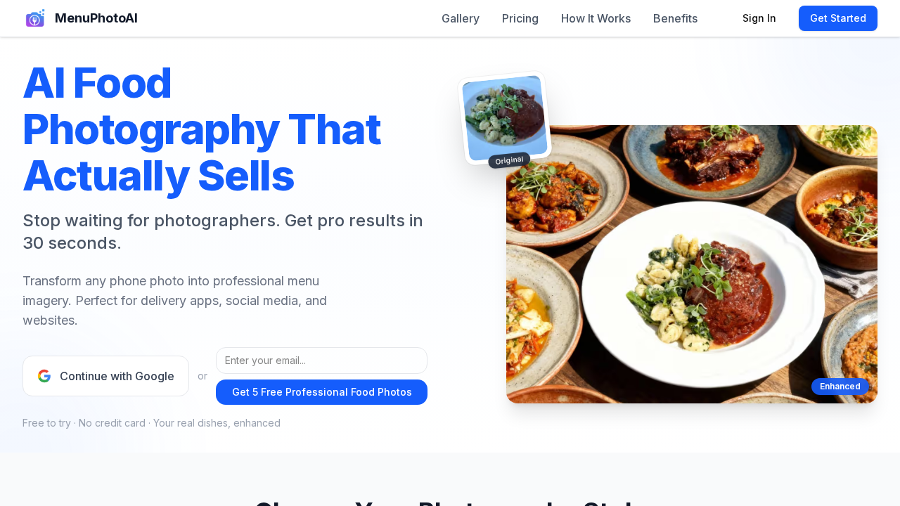 MenuPhotoAI screenshot