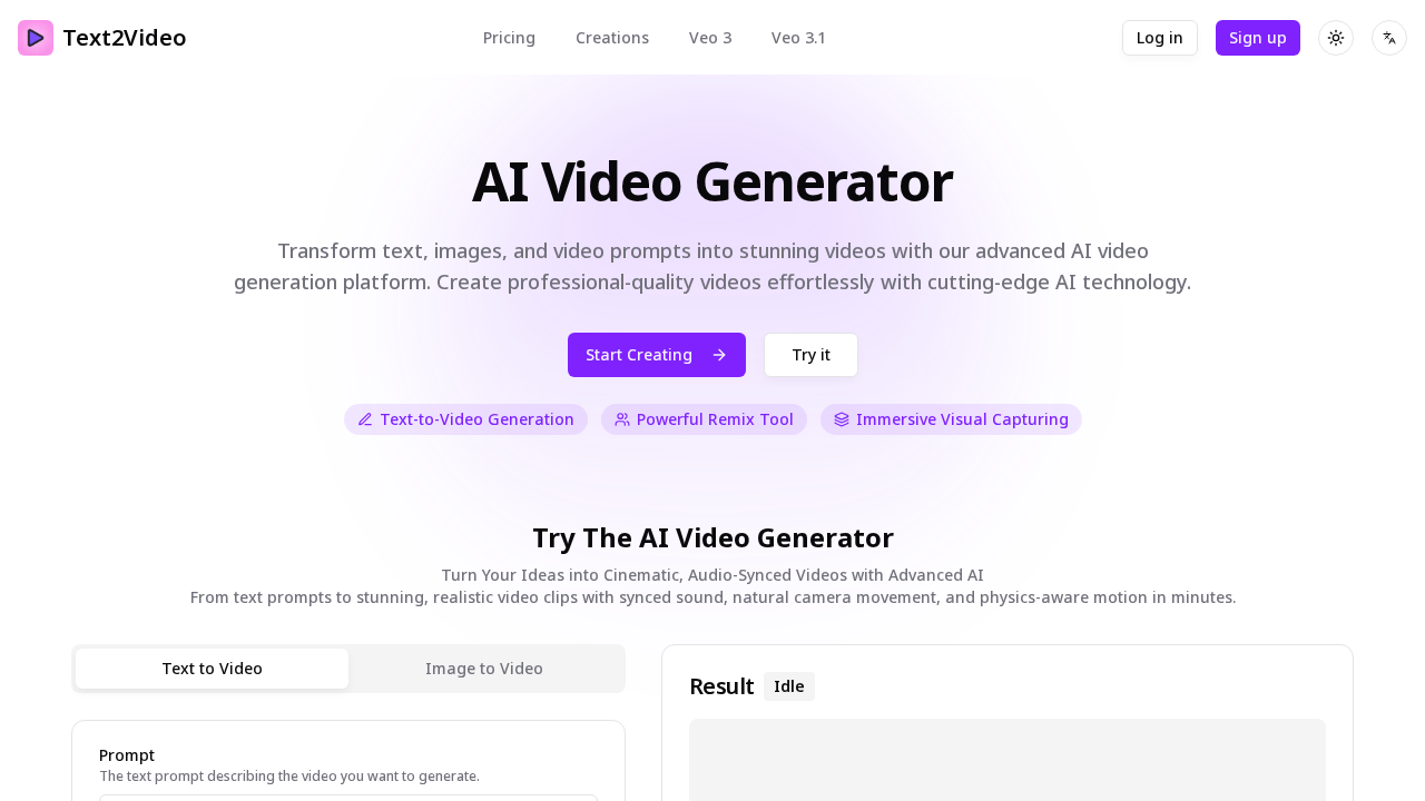 Text2Video screenshot