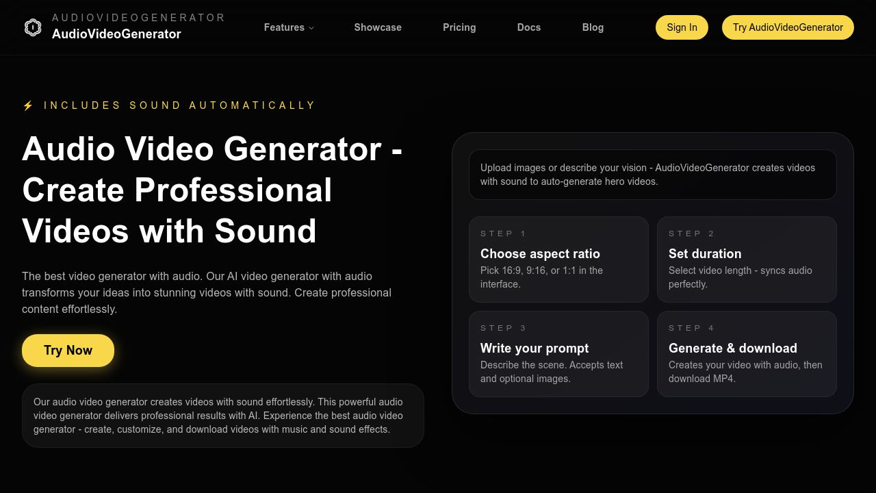 AudioVideoGenerator screenshot