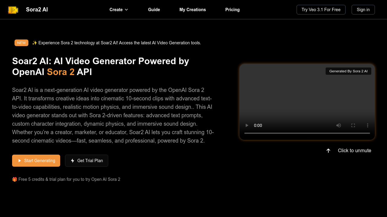 Soar2 AI | AI Video Generator screenshot