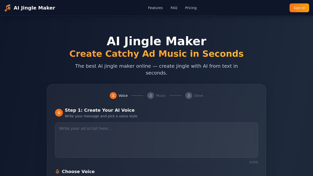 AI Jingle Maker screenshot